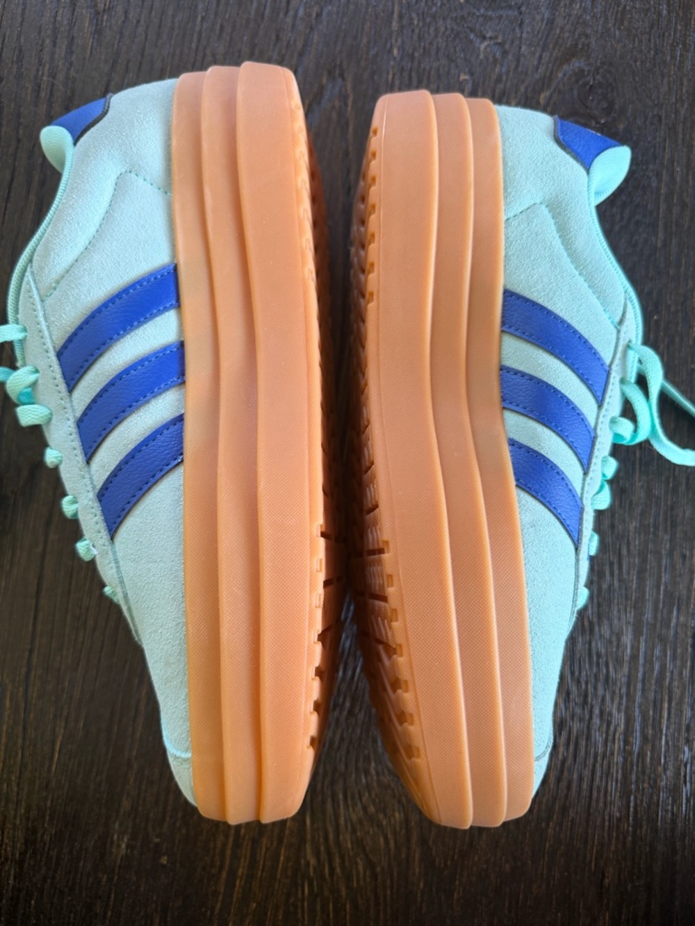 adidas Women's Originals Gazelle Bold Platform Shoes in Lucid Blue size 8 - Picture 8 of 12
